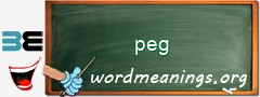 WordMeaning blackboard for peg
